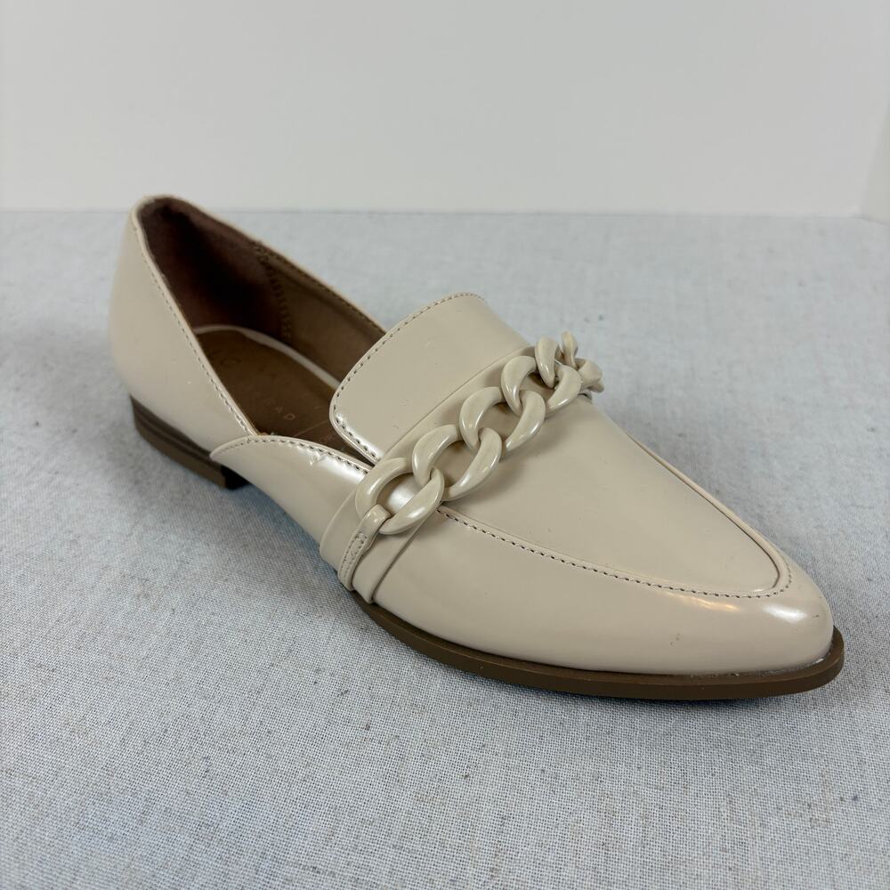 LC Lauren Conrad Demii Chain Women's Loafers Bone Size 6